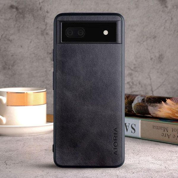 Etui AIORIA Vintage LEATHER do Google Pixel 7a czarny zdjęcie 1