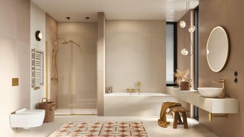 Conti grzejnik łazienkowy 121x50 cm, cappuccino na Arena.pl