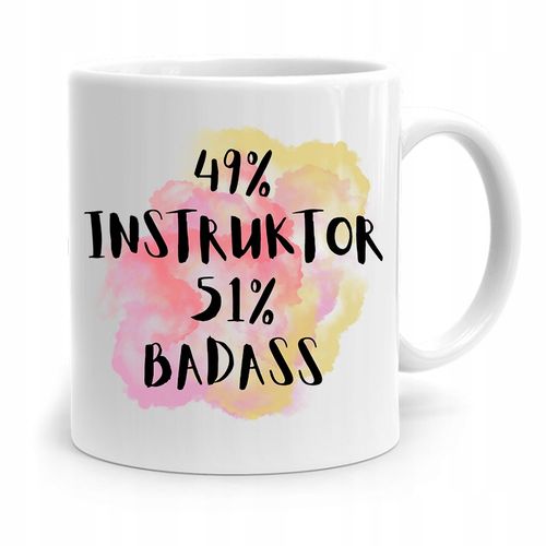 Dla Instruktora Kubek Prezent 49% Instruktor Z Nadrukiem Ze Zdjęciem na Arena.pl