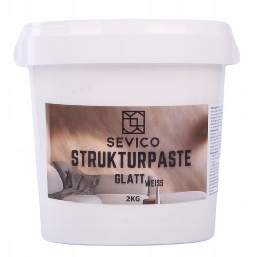 Pasta strukturalna gładka biała do tworzenia struktur i efektów 3D 2kg na Arena.pl