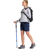 Spodenki trekkingowe damskie cargo krótkie wodoodporne granatowe M