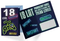 Kartka Okolicznościowa na Osiemnastkę dla Gracza - 18 Urodziny