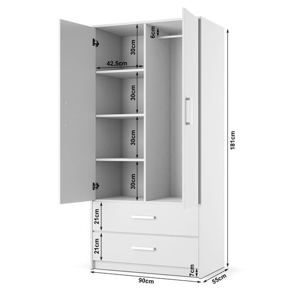 Garderoba do przedpokoju szafa na ubrania JUVE dąb sonoma szuflady zdjęcie 3