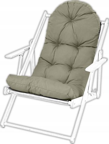 LEŻAK OGRODOWY DREWNIANY z grubą poduszką na Arena.pl