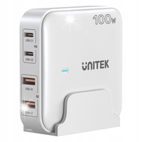 Ładowarka biurkowa Unitek P1229AWH01 GaN 2xUSB-C 2xUSB-A PD 100W QC Biała