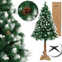 CHOINKA SZTUCZNA NA PNIU PIĘKNA SOSNA DIAMENTOWA GĘSTA OŚNIEŻONA 180 CM