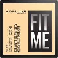 rozświetlający puder utrwalający do twarzy 03 banana fit me maybelline