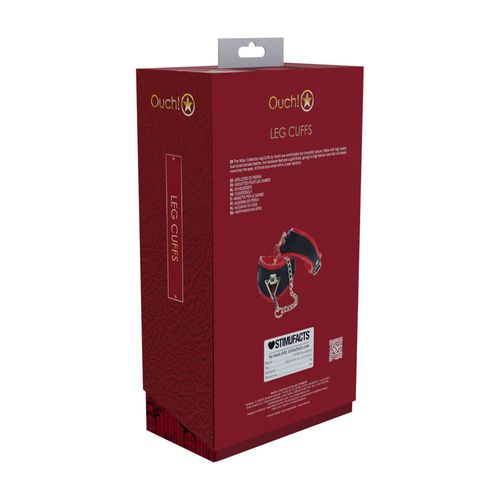 milan collection - leg cuffs - black/red na Arena.pl