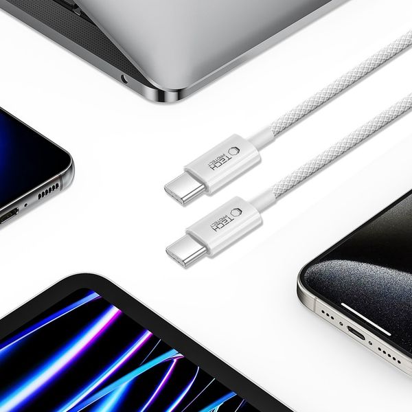 DŁUGI KABEL 200CM USB-C TYPE-C - SZYBKI / WZMOCNIONY / PLECIONY - 60W zdjęcie 4