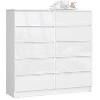 Komoda do salonu, sypialni, STILO, 10 szuflad, 120x40x121 cm | TYLETEGOTU