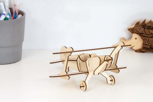 Samolot dwupłatowy, puzzle 3D 18 el. na Arena.pl