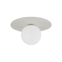 KINKIET ŚCIENNY OKRĄGŁY DYSK SZKLANA KULA TK LIGHTING PIXI 10231 BEŻOWY