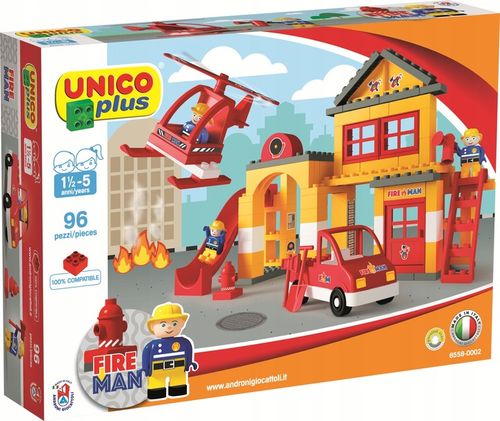 KLOCKI DLA DZIECI UNICO STRAŻ POŻARNA KONSTRUKCYJNE 96 ELEMENTÓW na Arena.pl
