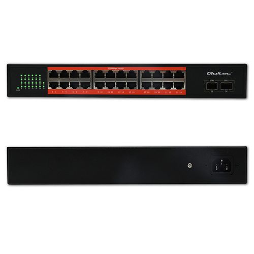 Qoltec SWITCH Gigabit Ethernet PoE 24xRJ45 1000Mb/s na Arena.pl