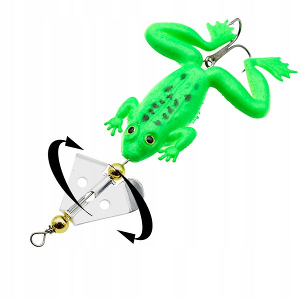 Błystka obrotowa 7,9 g blaszka spinningowa z żabą zdjęcie 3