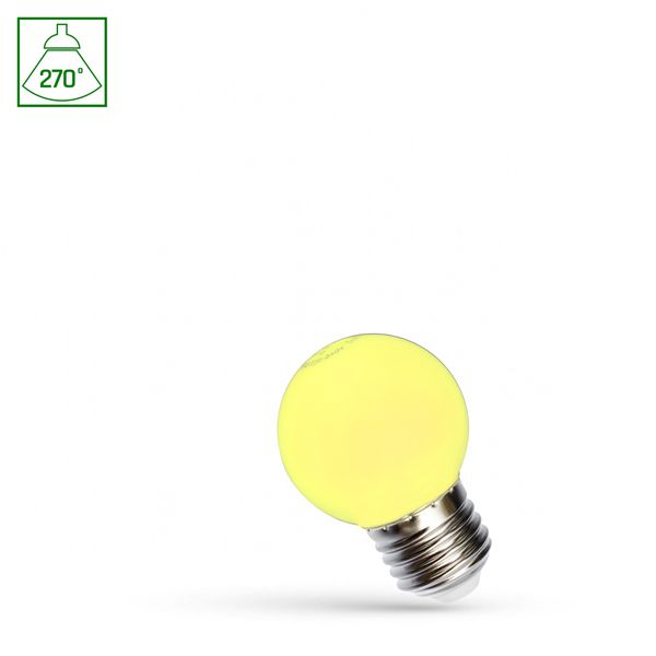 LED KULKA E-27 230V 1W ŻÓŁTY SPECTRUM zdjęcie 1