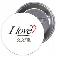 Przypinki buttony I LOVE SZCZYRK z grafiką