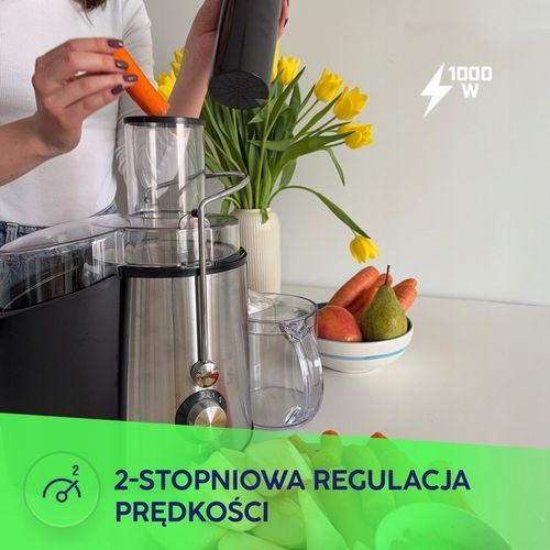 Sokowirówka wysokoobrotowa do owoców i warzyw srebrny/szary MPM na Arena.pl