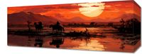 Obraz 50x20cm Zachód Słońca na Prerii