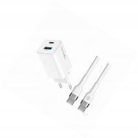 Szybka ładowarka GaN 45W 2 wejścia USB i USB-C z kablem do Xiaomi Mi A2
