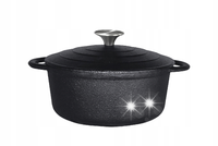 GARNEK ŻELIWNY BRYTFANKA TRADYCYJNY CIĘŻKI MOCNY 3,5 L 24 cm