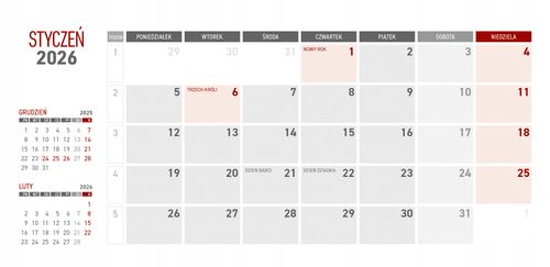 Zamiast robić notuje Kalendarz miesięczny 2026 Z TWOIM NAPISEM NADRUKIEM UV na Arena.pl