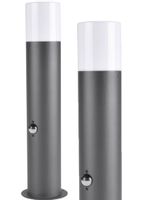 Lampa słupek ogrodowy DALLAS + PIR 44cm grafit E27