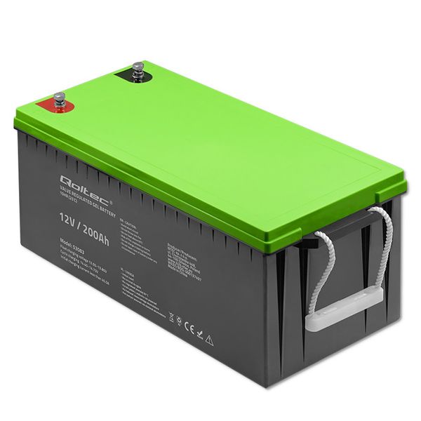 Qoltec Akumulator żelowy 12V 200Ah GEL zdjęcie 8