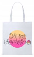 Dla Córki Córeczki Prezent Torba Eco Biała Shopper Z Nadrukiem Ze Zdjęciem