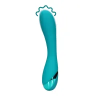loveline silikonowy wibrator dwusilnikowy kroliczek teal blue