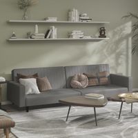 2-osobowa sofa, szara, sztuczna skóra