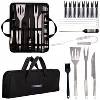 AKCESORIA DO GRILLA PRZYBORY DO GRILLOWANIA SZTUĆCE KOMPLET ZESTAW 18W1