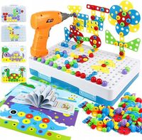 PUZZLE 3D YOPTOTE PUZZLE PEG 224 ELEMENTY BUDOWANIE NARZĘDZIA WALIZKA
