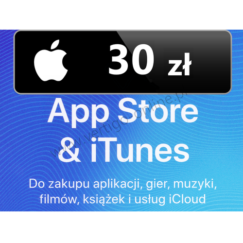 Apple Store iTunes 30 zł - AppStore na Arena.pl