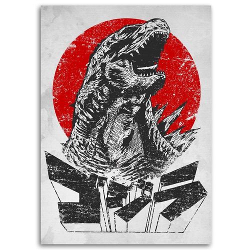 Obraz na płótnie – Canvas, Przerażająca Godzilla 40x60 na Arena.pl