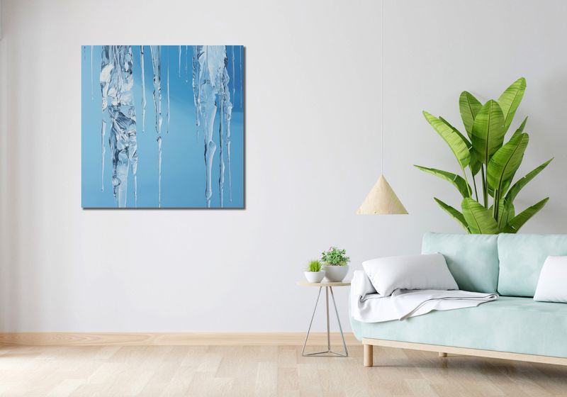 Obraz 90x90cm Kryształowe Sople zdjęcie 2