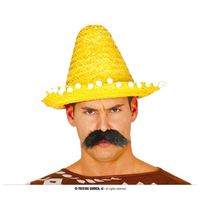 kapelusz żółty sombrero słomiany meksykański 33 cm