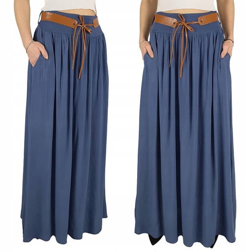 ZWIEWNA DŁUGA SPÓDNICA MAXI DO KOSTEK BOHO DAMSKA na Arena.pl