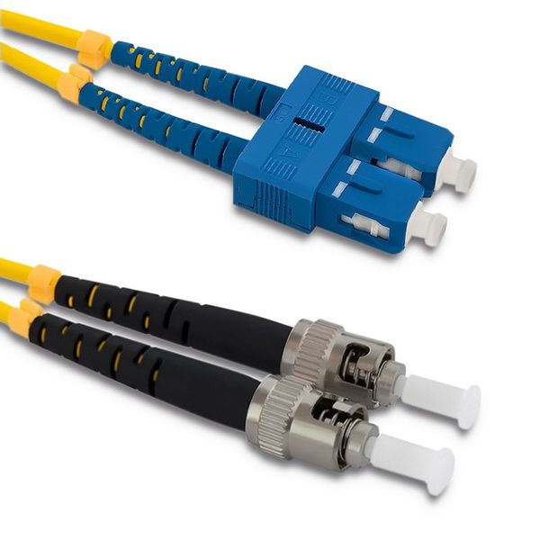 Qoltec Patchcord światłowodowy SC/UPC - ST/UPC | Singlemode | 9/125 | G652D | Duplex | 3m zdjęcie 1