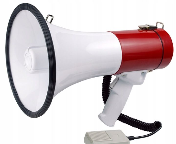 MEGAFON SYRENA ALARM MIKROFON BRADZO GŁOŚNY NA MARSZE PROTESTY 30W 108dB HQ zdjęcie 2