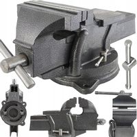 MOCNE IMADŁO ŚLUSARSKIE OBROTOWE Z KOWADŁEM ŻELIWNE 200mm HARTOWANA STAL