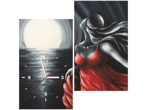 60X60CM ZEGAR UCIECZKA OD PRZESZŁOŚCI OBRAZ DREWNO ŚCIAN KWADRAT na Arena.pl