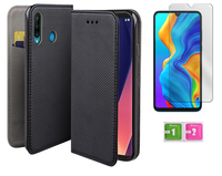 Etui z klapką do HUAWEI P30 LITE smart magnet case pokrowiec + szkło 9H