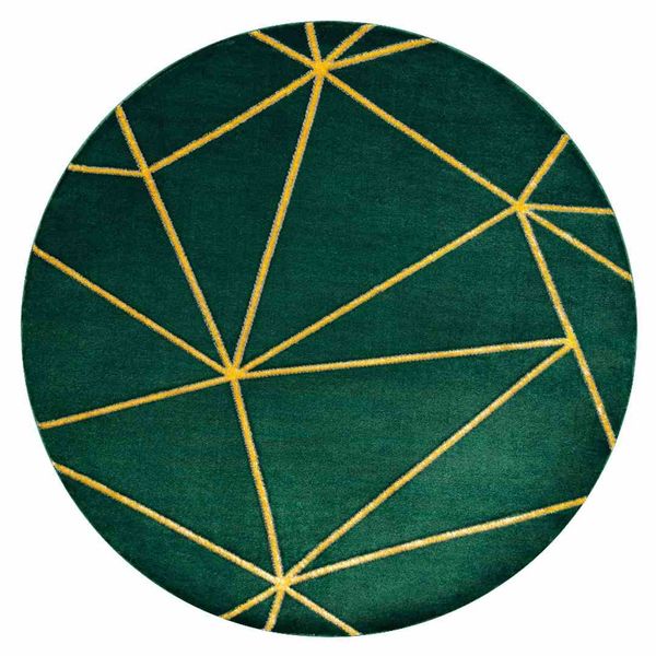 RUG/LU/ESTEMA/GEOMETRIC/BOTTLEGREEN+GOLD/R120 zdjęcie 1