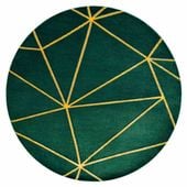 RUG/LU/ESTEMA/GEOMETRIC/BOTTLEGREEN+GOLD/R120