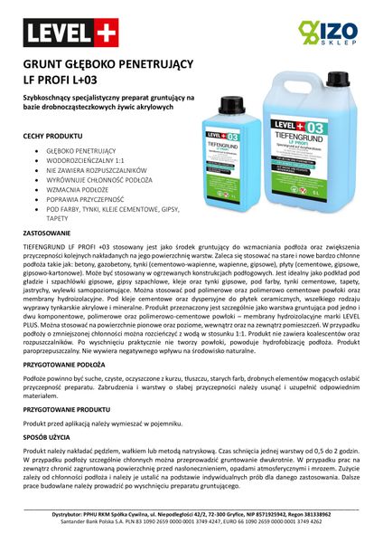 Grunt Głęboko Penetrujący Profi 2L Level+03 zdjęcie 3