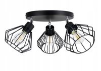 LAMPA PLAFON ŻYRANDOL LED regulowany DRUTI CZARNY