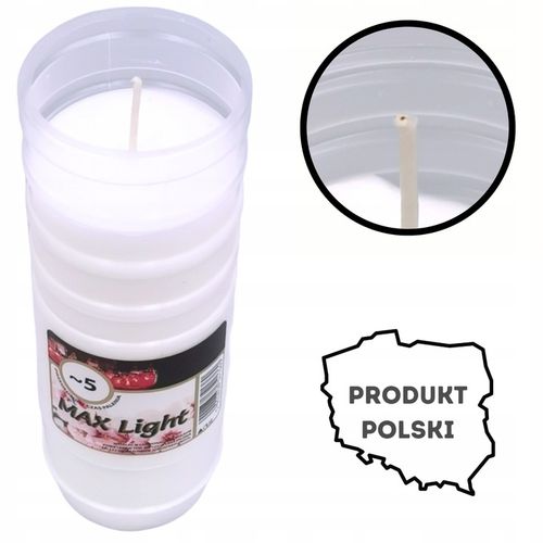 Wkłady do zniczy Znicze olejowe Całoroczne 5 dni 120h Max Light 16szt na Arena.pl