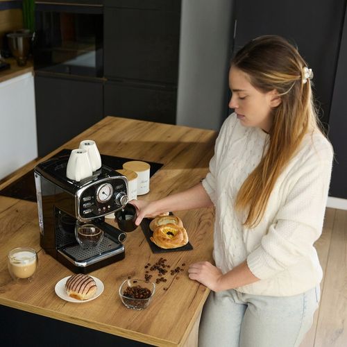 Ekspres do kawy Ciśnieniowy Kolbowy Yoer 1100W 20bar 10kaw +Spieniacz mleka na Arena.pl