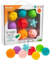 AKUKU PIŁECZKI PIŁKI SENSORYCZNE SENSORY 8sz A0452